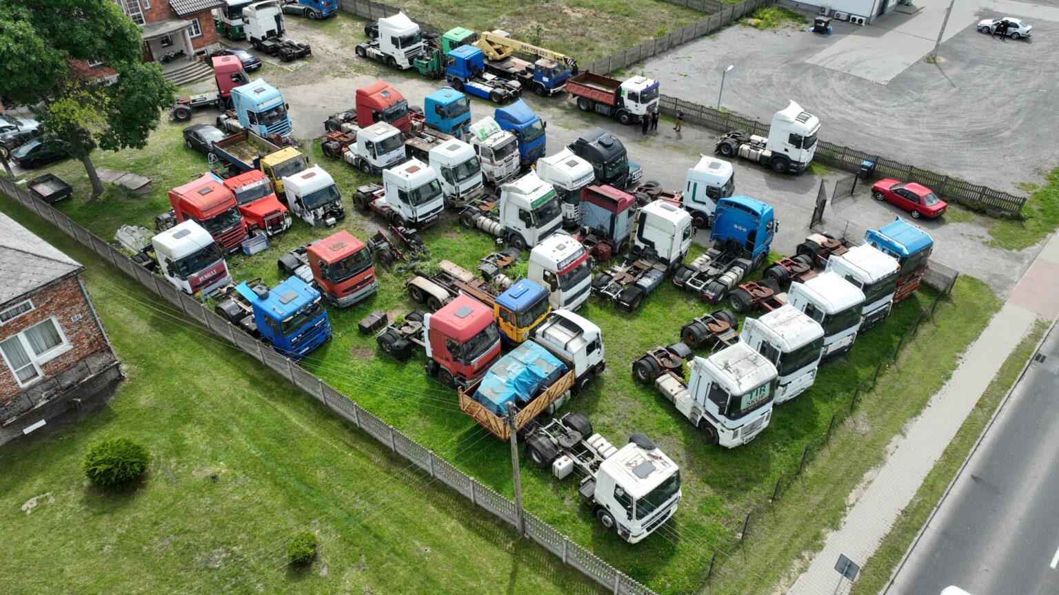 Plac handlowy Export Tiry Afryka Dron fotografia