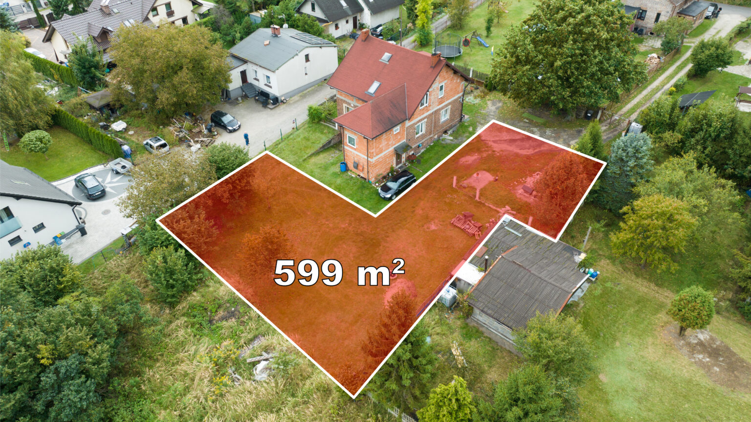 Nieruchomości fotografia Dron oznaczenie Działki